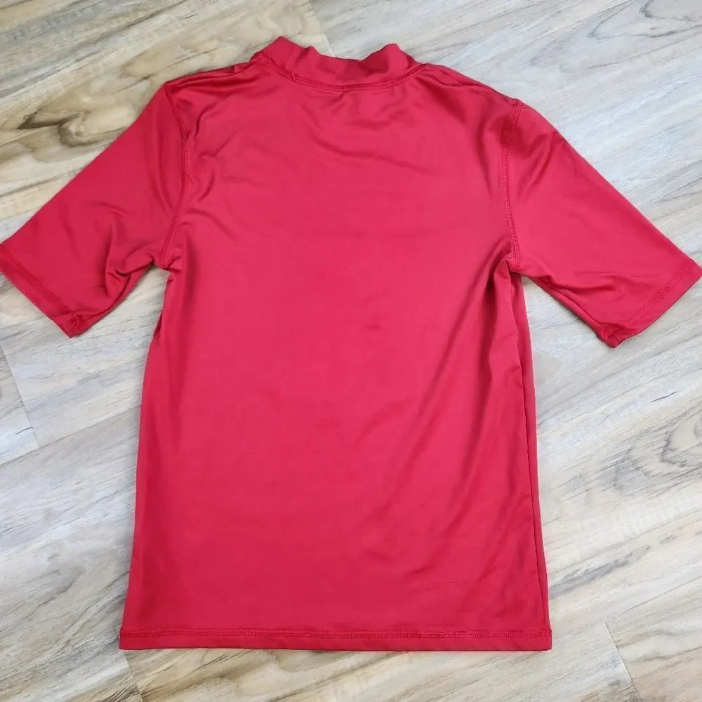 🧡Cat & Jack Red Seas the Day Short Sleeve Swim Shirt Youth Large